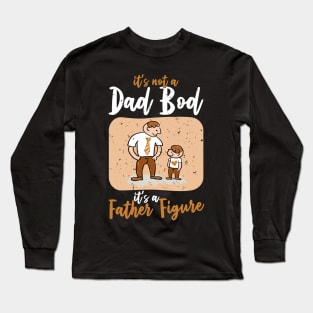 Dad Bod | White And Brown Text Funny Dad Long Sleeve T-Shirt